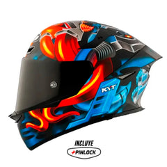 Casco Kyt Tt Revo Magnet Azul Rojo