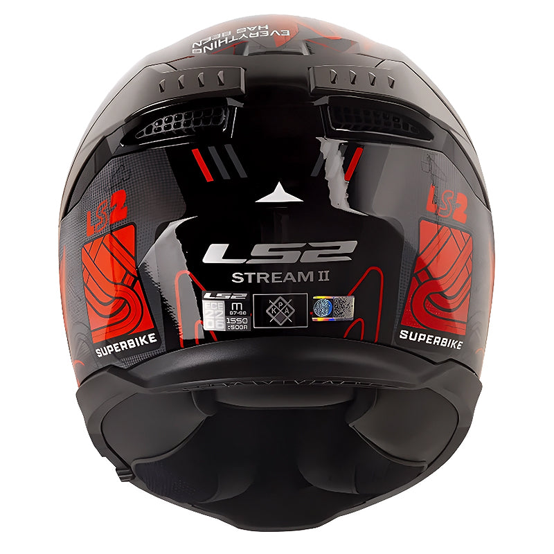 Casco Ls2 FF808 Stream I Gp Gris Rojo