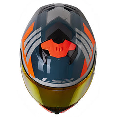 Casco Ls2 FF808 Stream II Elece2 Azul Naranja