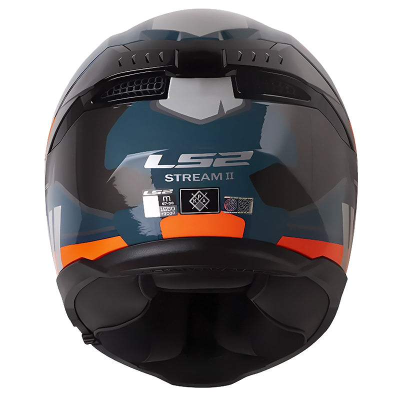 Casco Ls2 FF808 Stream II Elece2 Azul Naranja