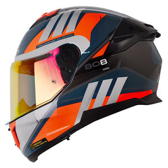 Casco Ls2 FF808 Stream II Elece2 Azul Naranja