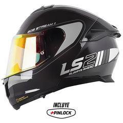 Casco Ls2 FF808 Stream II Hitech Gris Oscuro Visor Revo Rojo