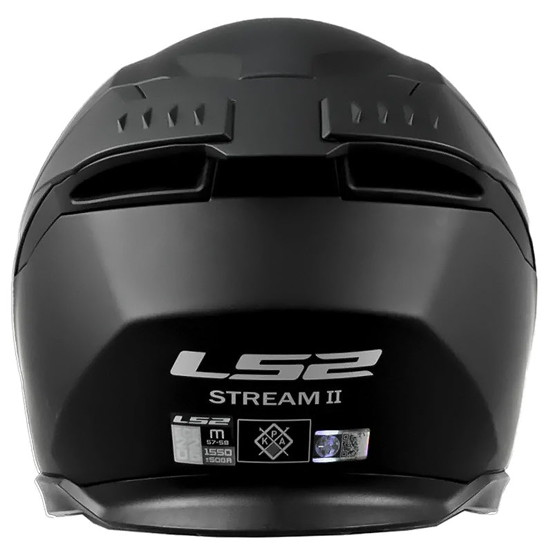 Casco Ls2 FF808 Stream II Solid Negro Visor Iridium Rojo