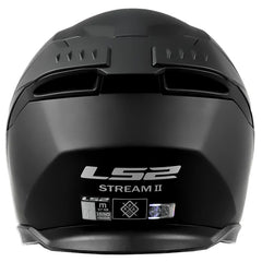 Casco Ls2 FF808 Stream II Solid Negro Visor Iridium Rojo