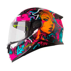 Casco Ls2 FF812 Kids Cyberg Morado Turquesa