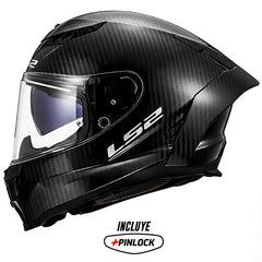Casco Ls2 Ff807 Dragon Solid Carbon Forget Negro