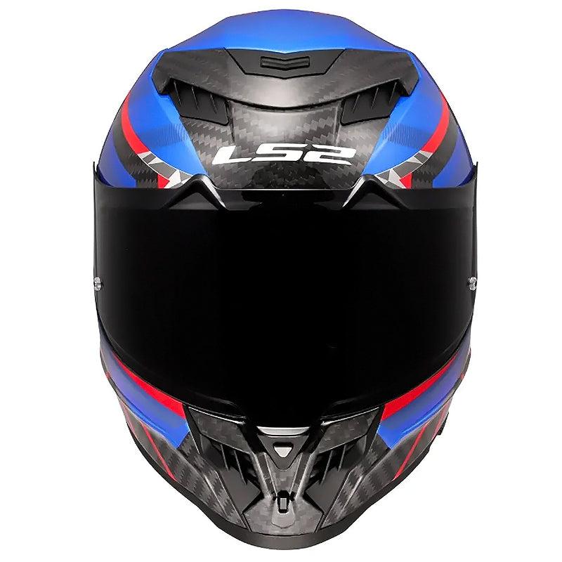 Casco Ls2 Ff807 Dragon Trax Azul Rojo