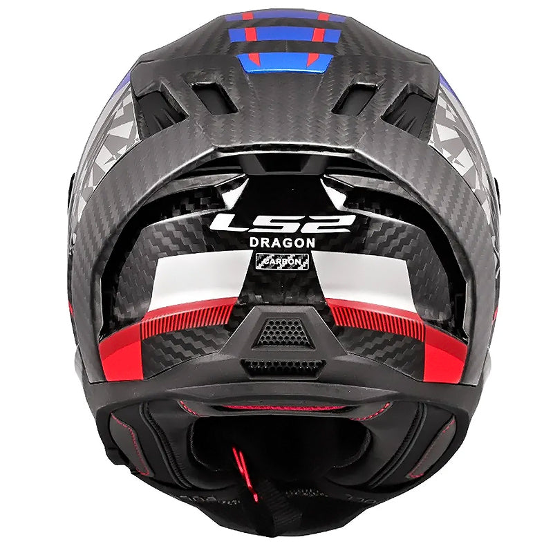 Casco Ls2 Ff807 Dragon Trax Azul Rojo