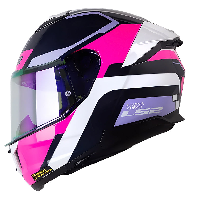 Casco Ls2 Ff808 Stream Tripper Azul Fucsia