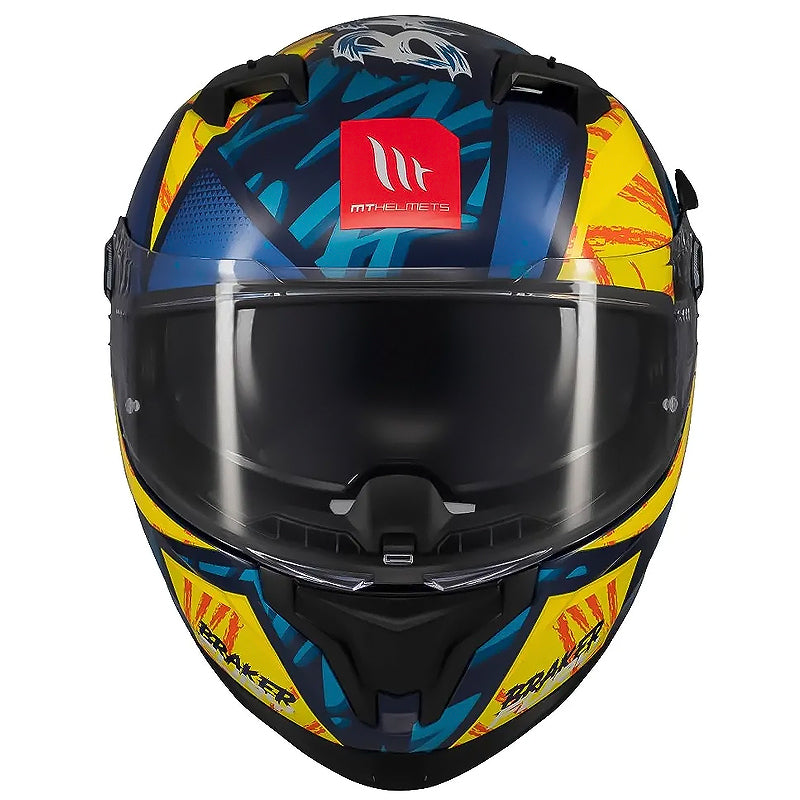 Casco Mt Braker Sv Fury C17 Azul Amarillo Brillo