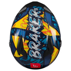 Casco Mt Braker Sv Fury C17 Azul Amarillo Brillo