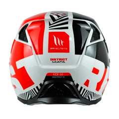 Casco Mt District Sv S Miata Blanco Brillante Rojo