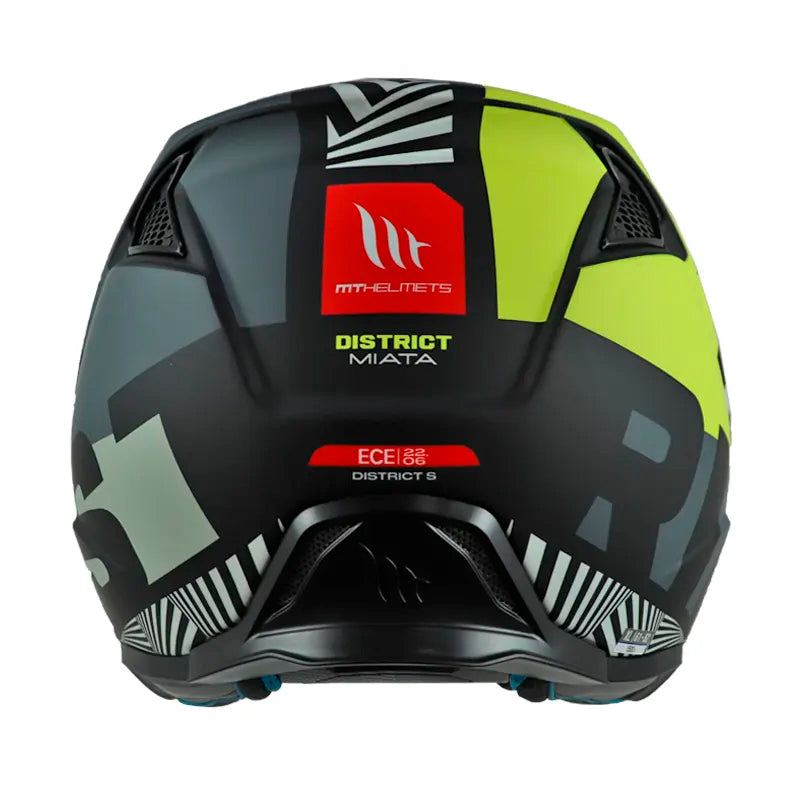 Casco Mt District Sv S Miata Gris Mate Amarillo