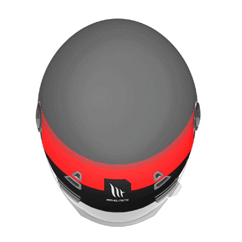 Casco Mt Jarama Factory Gris Mate Rojo