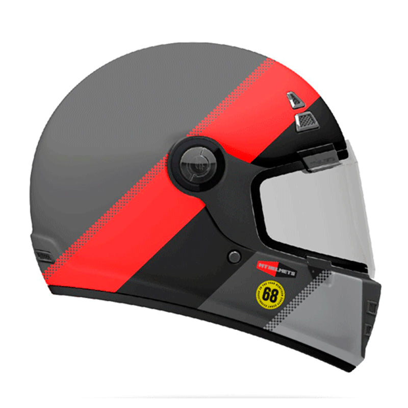 Casco Mt Jarama Factory Gris Mate Rojo