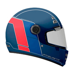 Casco Mt Jarama Ride Route Azul Mate Rojo