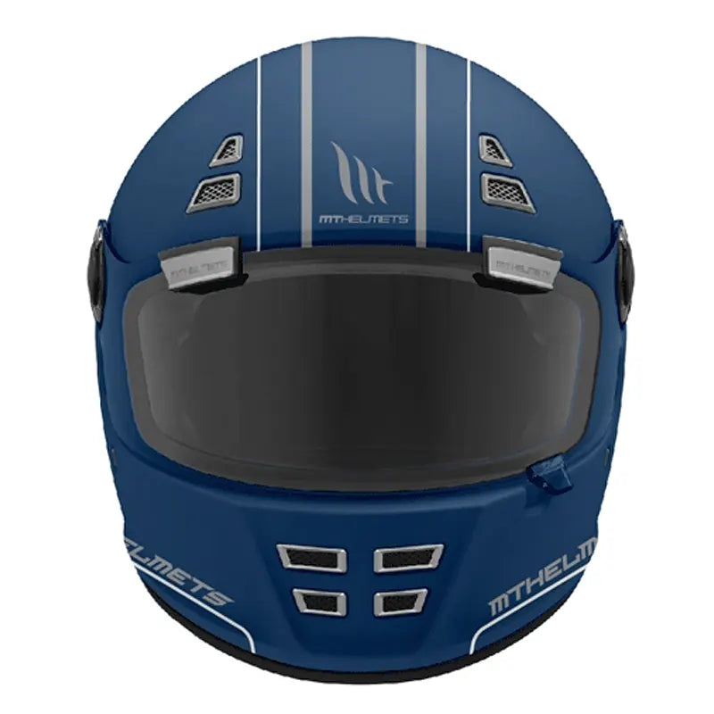 Casco Mt Jarama Ride Route Azul Mate Rojo