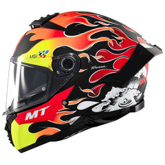 Casco Mt Thunder 4Sv Yamanaka 2024 Amarillo Rojo