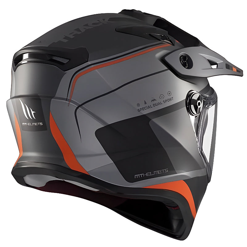 Casco Mt Track Sv Aries C4 Naranja Gris