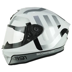 Casco Scorpion Exo-391 Arok Blanco Negro Silver