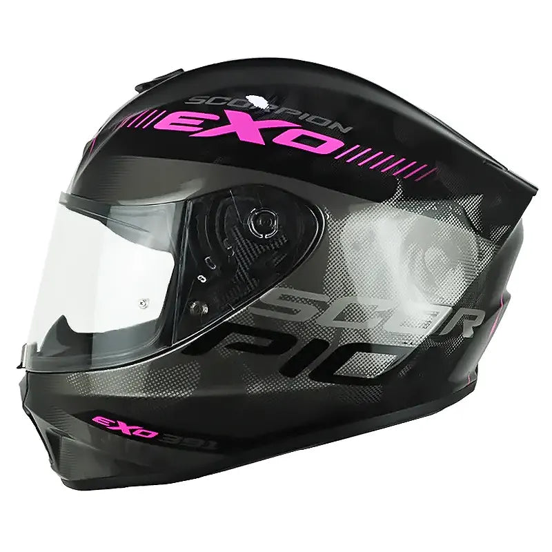 Casco Scorpion Exo-391 Ava Negro Rosado