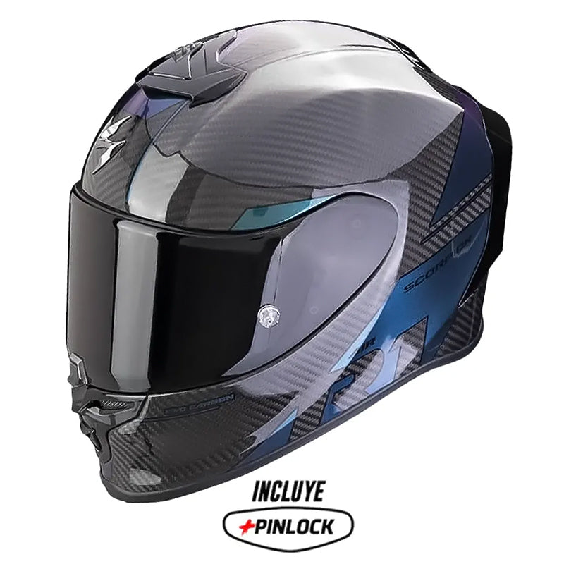Casco Scorpion Exo-R1 Evo Carbon Air Rally Negro Camaleón