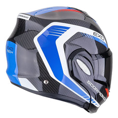 Casco Scorpion Exo-Tech Evo Carbon Cossy Negro Azul Rojo