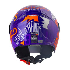 Casco Shaft 212 Racer Morado Azul Claro Visor Iridium Morado