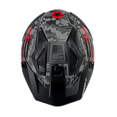 Casco Shaft 225 Pilot Top Gris Rojo Visor Iridium Silver