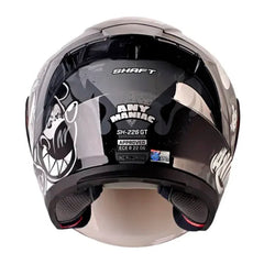 Casco Shaft 226 Gt Anymaniac Gris Oscuro Blanco Visor Iridium Silver