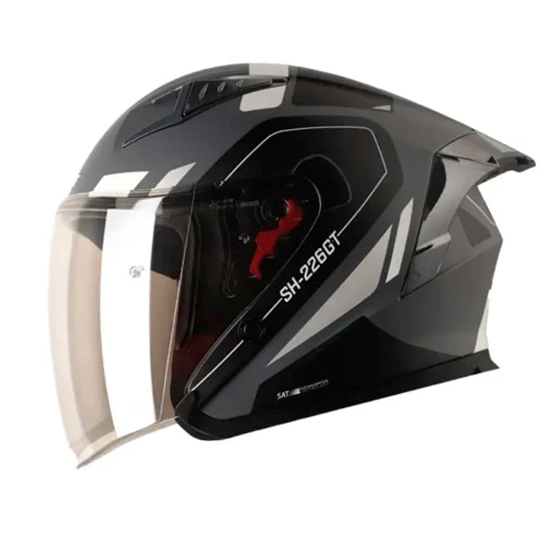 Casco Shaft 226 Gt Balam Gris Oscuro Silver Visor Iridium Silver