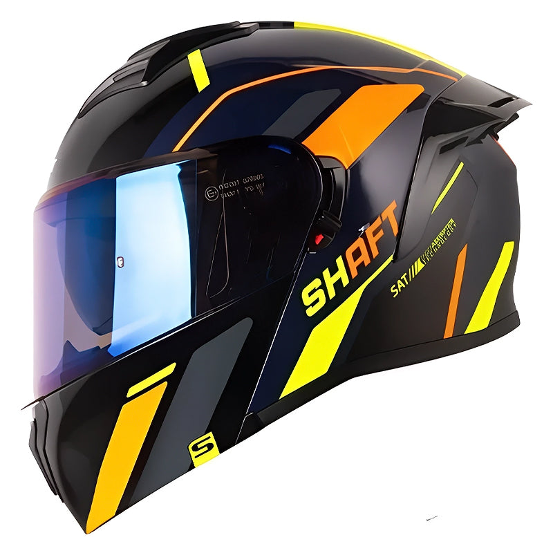 Casco Shaft 3820 Sp Seven Azul Oscuro Naranja