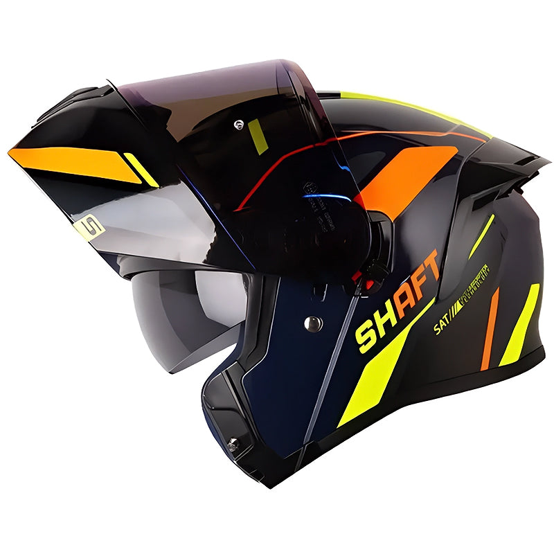 Casco Shaft 3820 Sp Seven Azul Oscuro Naranja