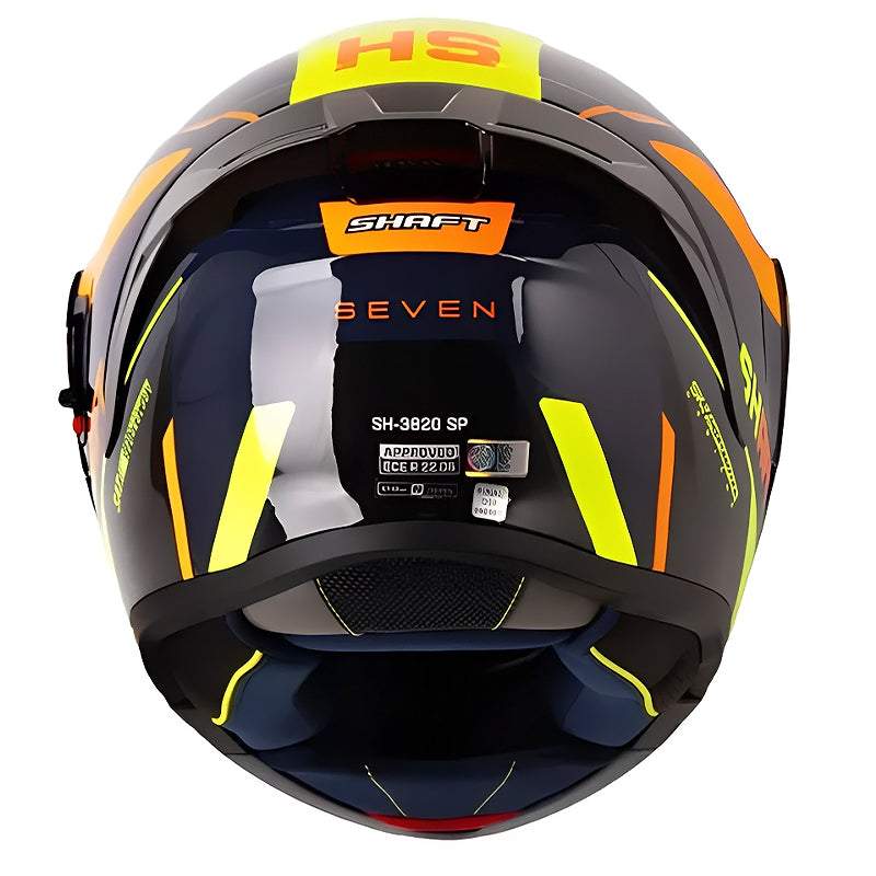 Casco Shaft 3820 Sp Seven Azul Oscuro Naranja