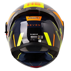 Casco Shaft 3820 Sp Seven Azul Oscuro Naranja
