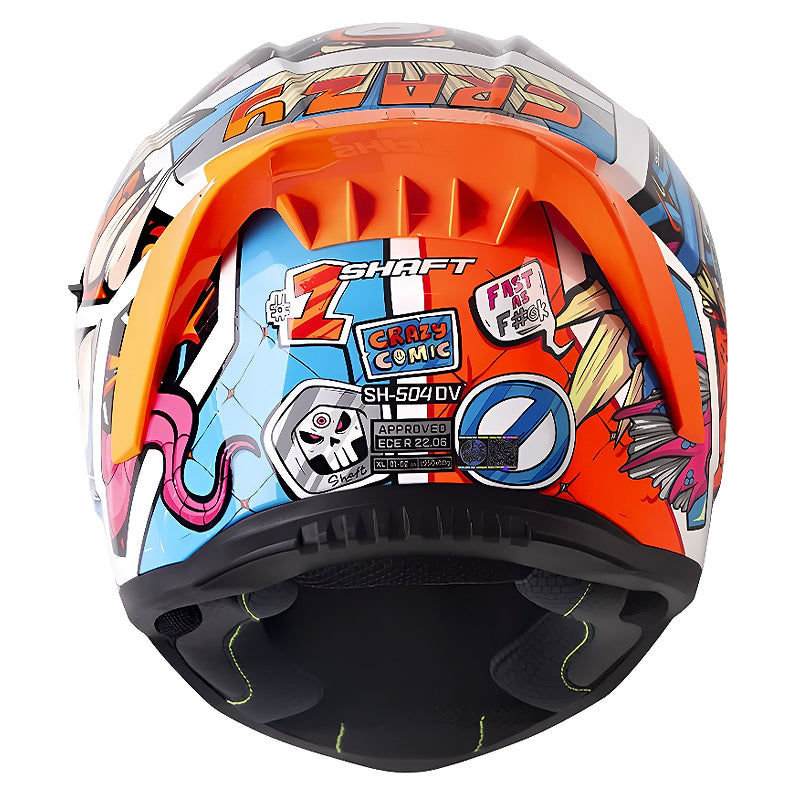 Casco Shaft 504Dv Crazy Comi Azul Naranja