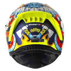 Casco Shaft 504 Dv Jashtes Azul Amarillo Neón Visor Iridium Azul