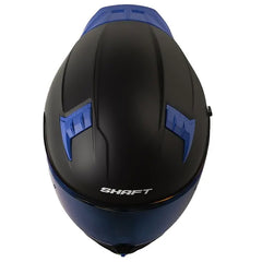 Casco Shaft 504 Dv Solid Negro Azul Visor Smoke Claro Iridium Azul