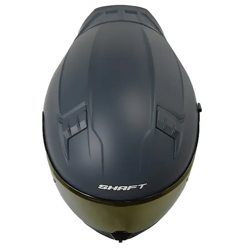 Casco Shaft 504 Solid Gris Oscuro Visor Iridium Rojo