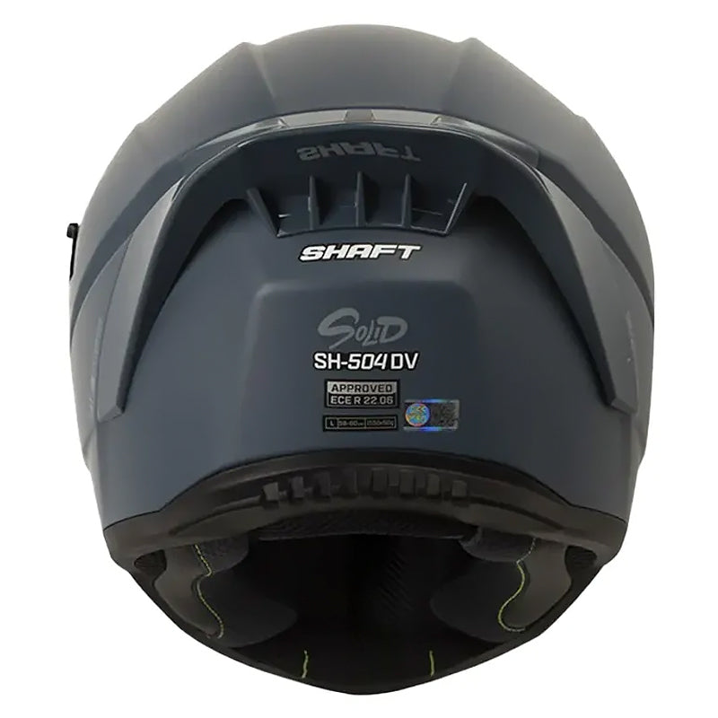Casco Shaft 504 Solid Gris Oscuro Visor Iridium Rojo