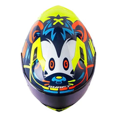 Casco Shaft 522sp Bearty Azul Oscuro Naranja Visor Iridium Azul Transparente
