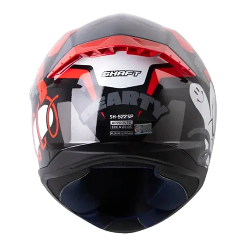 Casco Shaft 522sp Bearty Negro Rojo Visor Iridium Rojo