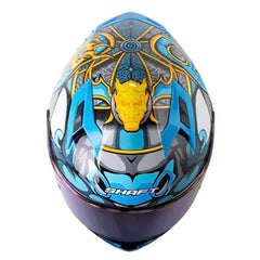 Casco Shaft 522sp Viserion Negro Azul Visor Iridium Azul
