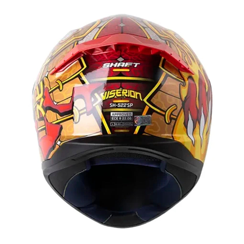 Casco Shaft 522sp Viserion Negro Rojo Visor Iridium Rojo