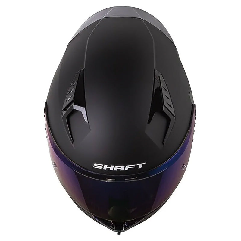 Casco Shaft 526Sp Evo Solid Negro Amarillo Neón Visor Iridium Azul