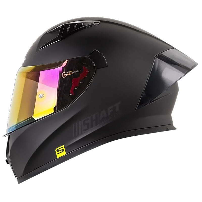 Casco Shaft 526Sp Evo Solid Negro Gris Oscuro Visor Iridium Dorado