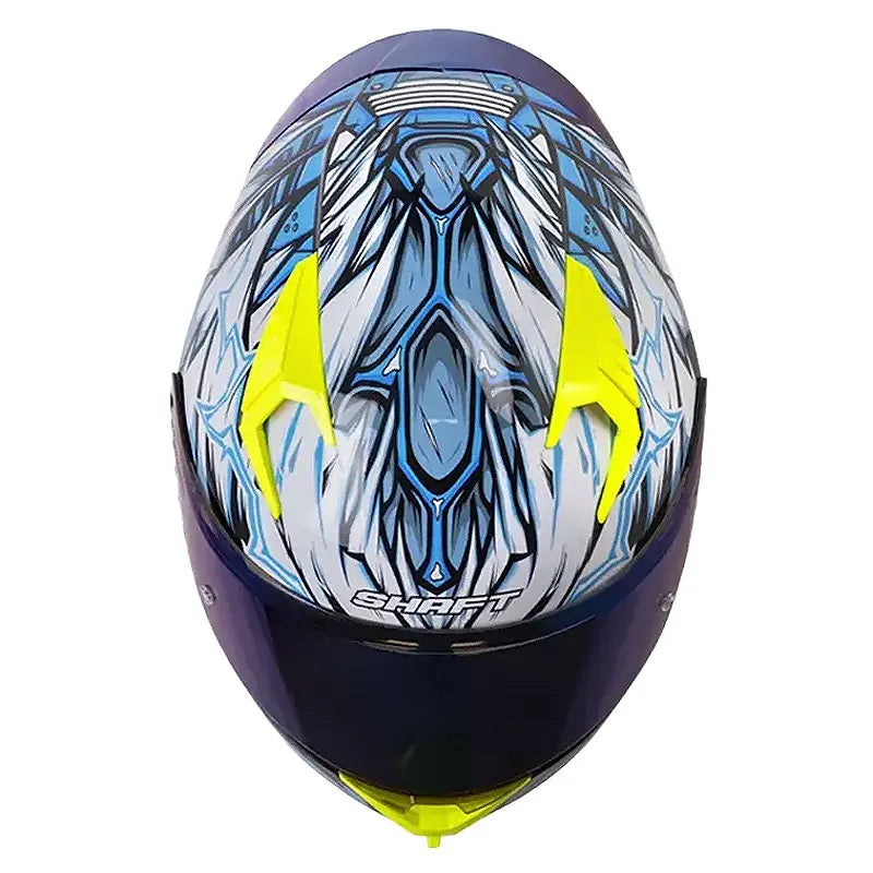 Casco Shaft 526sp Evo Armored Gris Claro Visor Iridium Azul