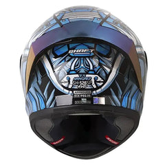 Casco Shaft 526sp Evo Armored Gris Claro Visor Iridium Azul