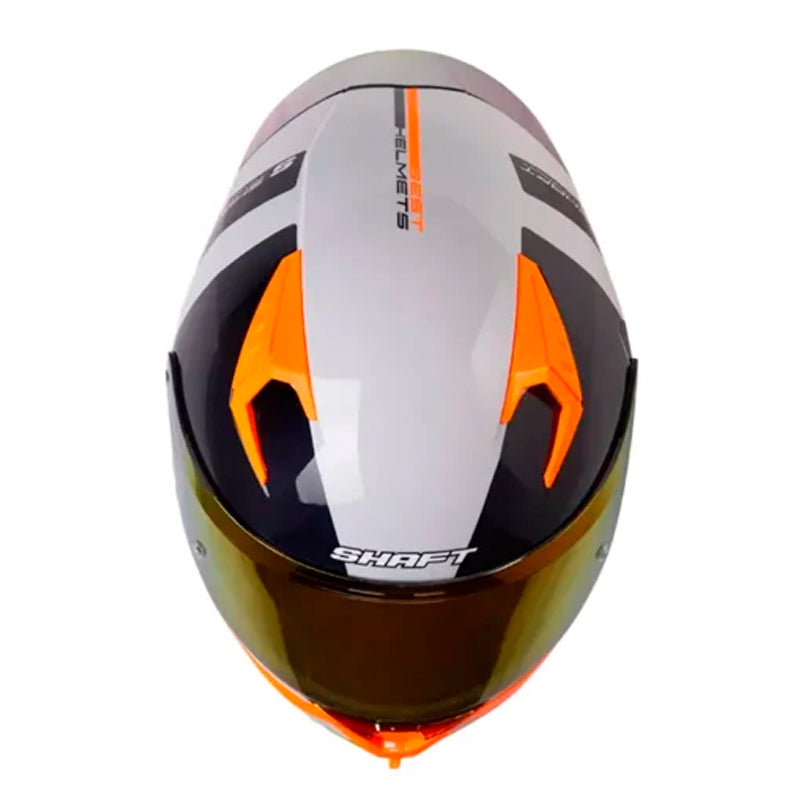 Casco Shaft 526sp Evo Narkan Gris Naranja Visor Iridium Rojo