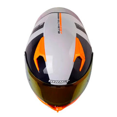 Casco Shaft 526sp Evo Narkan Gris Naranja Visor Iridium Rojo